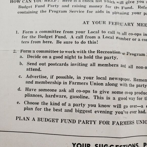 1951 Farmers Union Action Letter February Lincoln Gettysburg Address Edison - Picture 9 of 12
